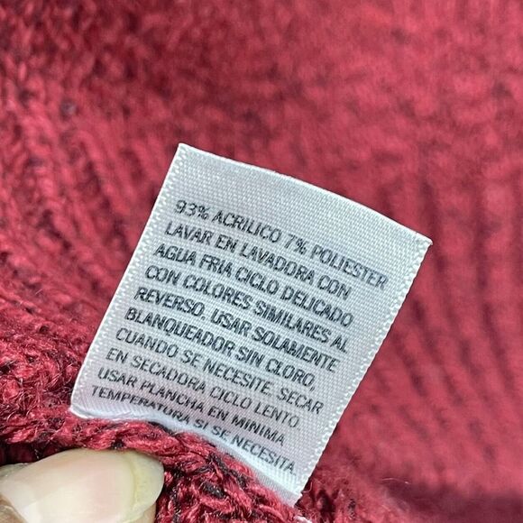 St Johns Bay Women Sz MP Red Sweater Shawl V Neck Long Sleeve Business Casual - Picture 11 of 15